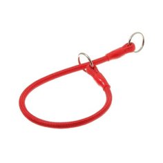 Ошейник-удавка ZooOne с 2-я кольцами круглый 6 мм, длина ошейника 35 см красный