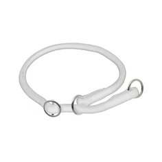 Ошейник-удавка ZooOne с 2-я кольцами круглый 13 мм, длина ошейника 80 см белый