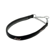 Ошейник-удавка ZooOne полуудавка с неопреновой подкладкой, с цугом 20 мм, длина ошейника 55 см черный