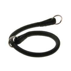 Ошейник-удавка ZooOne с 2-я кольцами круглый 13 мм, длина ошейника 50 см черный