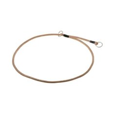 Ошейник-удавка ZooOne с 2-я кольцами круглый 6 мм, длина ошейника 85 см кэмел