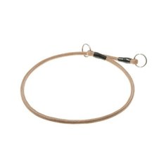 Ошейник-удавка ZooOne с 2-я кольцами круглый 6 мм, длина ошейника 60 см кэмел