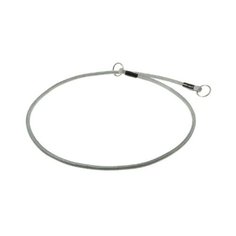 Ошейник-удавка ZooOne с 2-я кольцами круглый 6 мм, длина ошейника 85 см серебро