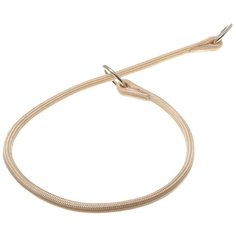 Ошейник-удавка ZooOne с 2-я кольцами круглый 6 мм, обхват шеи 45 см слоновая кость