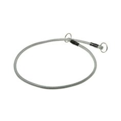 Ошейник-удавка ZooOne с 2-я кольцами круглый 6 мм, длина ошейника 60 см серебро