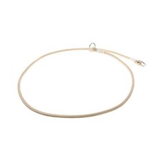 Ошейник-удавка ZooOne с 2-я кольцами круглый 6 мм, длина ошейника 90 см слоновая кость