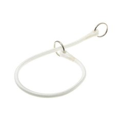 Ошейник-удавка ZooOne с 2-я кольцами круглый 6 мм, длина ошейника 30 см белый