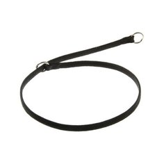 Ошейник-удавка ZooOne лента-чулок с 2-я кольцами 10 мм, длина ошейника 60 см черный