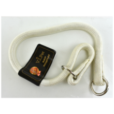 V.I.Pet. Ошейник-удавка с двумя кольцами, круглый, 13 мм x 65 см (белый) Zoo One