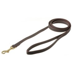 V.I.Pet. Поводок с карабином профессиональный, с латексом (цвет поводка: коричневый, карабин бронзовый), 15 мм x 1,5 м Zoo One