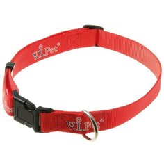 V.I.Pet. Ошейник нейлоновый (красный), фастекс, 25 мм x 35-70 см Zoo One