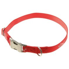 V.I.Pet. Ошейник нейлоновый (красный), металлический замок фастекс, 25 мм x 42-70 см Zoo One