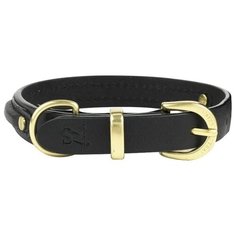 Ошейник Waifs & Strays Classic многослойный с заклёпками (S), длина ошейника 40 см, обхват шеи 26-31 см черный