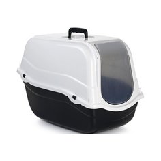 Туалет-домик "Romeo" для кошек, черно-белый, 57x39x41 см Beeztees