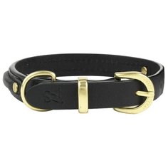 Ошейник многослойный с заклепками W&S "Classic", черный, M