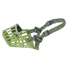 Намордник пластиковый ZооM "Хантер №1" (шпиц), цвет: хаки/камуфляж, 14 см Дарэлл