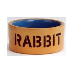 Миска для кролика, керамическая, бежево-голубая, 11,5 см Beeztees