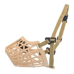 Намордник пластиковый ZооM "№1" (шпиц), цвет: бежевый, 14 см Дарэлл