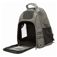 Рюкзак-переноска Trixie "Dan", 38x50x26 см, цвет: серый