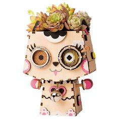 3D деревянный пазл Robotime Кашпо Котенок