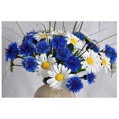 Картина мозаикой с нанесенной рамкой "Июльский букет" (27 цветов) Molly