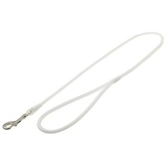 Поводок для собак ZooOne с карабином круглый белый 0.7 м 6 мм