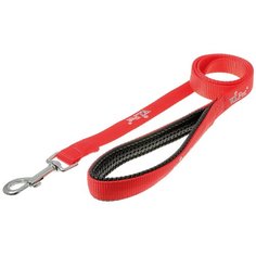 Поводок для собак ZooOne с карабином с неопреновой ручкой красный 3 м 25 мм