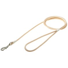 Поводок для собак ZooOne с карабином круглый слоновая кость 1.3 м 6 мм