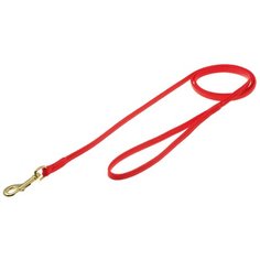 Поводок для собак ZooOne с карабином (лента-чулок) красный/золотой 1.2 м 7 мм