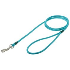 Поводок для собак ZooOne с карабином круглый бирюзовый 1.3 м 6 мм