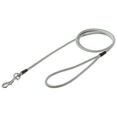 Поводок для собак ZooOne с карабином круглый серебро 1.3 м 6 мм