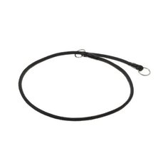 Ошейник-удавка ZooOne с 2-я кольцами круглый 6 мм, длина ошейника 70 см черный