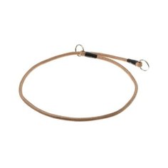 Ошейник-удавка ZooOne с 2-я кольцами круглый 6 мм, длина ошейника 70 см кэмел