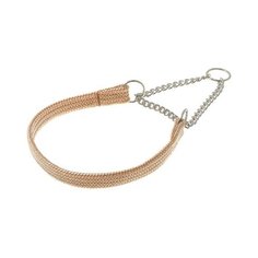 Ошейник-удавка ZooOne Полуудавка с цугом 10 мм, обхват шеи 18-25 см бежевый