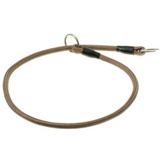 Ошейник-удавка ZooOne с 2-я кольцами круглый 6 мм, обхват шеи 55 см оливковый