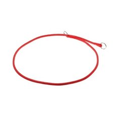 Ошейник-удавка ZooOne с 2-я кольцами круглый 6 мм, длина ошейника 85 см красный