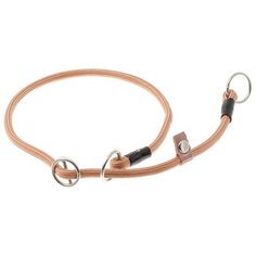 Ошейник-удавка ZooOne (co стопором) с 2-я кольцами круглый 6 мм, обхват шеи 35 см медь