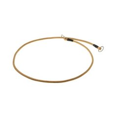 Ошейник-удавка ZooOne с 2-я кольцами круглый 6 мм, длина ошейника 90 см золото