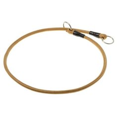 Ошейник-удавка ZooOne с 2-я кольцами круглый 6 мм, обхват шеи 55 см золото