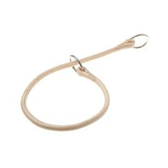 Ошейник-удавка ZooOne с 2-я кольцами круглый 6 мм, длина ошейника 35 см слоновая кость