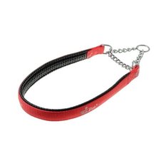Ошейник-удавка ZooOne полуудавка с неопреновой подкладкой, с цугом 25 мм, длина ошейника 60 см красный