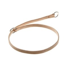 Ошейник-удавка ZooOne лента-чулок с 2-я кольцами 10 мм, длина ошейника 75 см бежевый