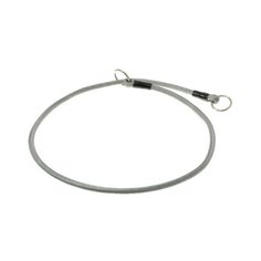Ошейник-удавка ZooOne с 2-я кольцами круглый 6 мм, длина ошейника 70 см серебро