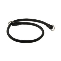 Ошейник-удавка ZooOne с 2-я кольцами круглый 13 мм, длина ошейника 85 см черный