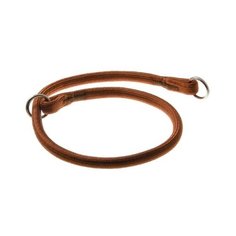 Ошейник-удавка ZooOne с 2-я кольцами круглый 13 мм, длина ошейника 70 см коричневый