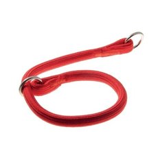 Ошейник-удавка ZooOne с 2-я кольцами круглый 13 мм, длина ошейника 50 см красный