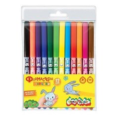 Фломастеры Каляка- Маляка круглые принт на корпусе 12 цветов