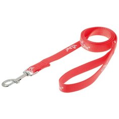 V.I.Pet. Поводок с карабином, 20 мм x 1,2 м (красный) Zoo One