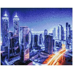 Кристальная мозаика (алмазная вышивка) Фрея "Ритм ночного города", 40x50 см, арт. ALVR-25