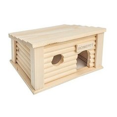 Домик для мелких грызунов Homepet "Южный", деревянный, 18x13x11 см